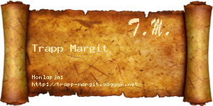 Trapp Margit névjegykártya